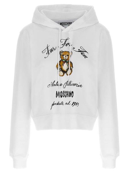 Moschino 'Antica Pellicceria' Cropped Hoodie