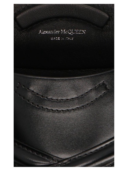 Alexander McQueen The Curve Logo Embossed Mini Bucket Bag