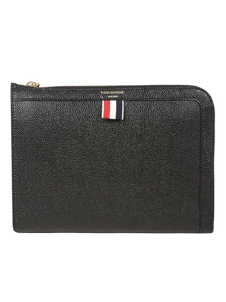 Thom Browne Logo Printed Zipped Pouch