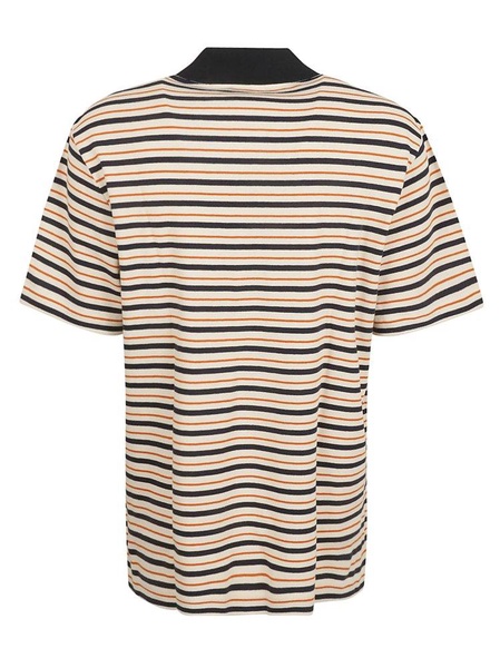 Lanvin Logo Embroidered Striped Polo Shirt