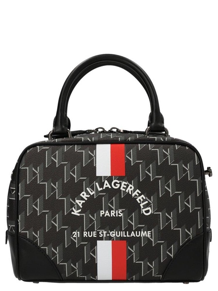 Karl Lagerfeld Rue St-Guillaume Monogram Small Bowling Bag