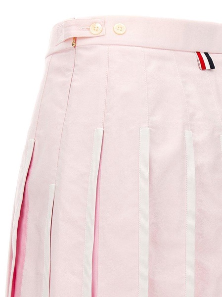 Pleated Oxford Skirt Skirts Pink