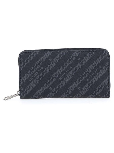 Givenchy Chain Logo Zip-Around Wallet