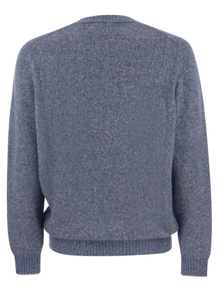 Crew-neck Sweater In Alpaca Cotton And Wool