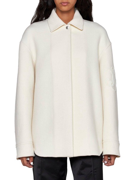 Jil Sander Logo Embroidered Spread-Collared Jacket