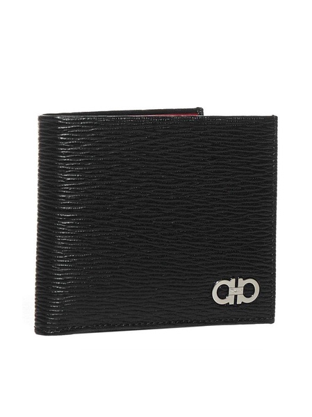 Ferragamo Gancini Logo Plaque Bi-Fold Wallet