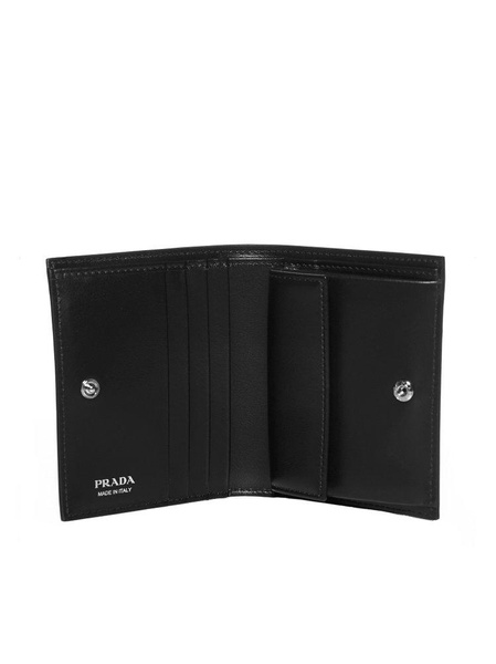 Prada Logo Plaque Bi-Fold Wallet