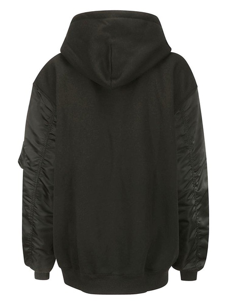 Junya Watanabe Logo Printed Drawstring Hoodie