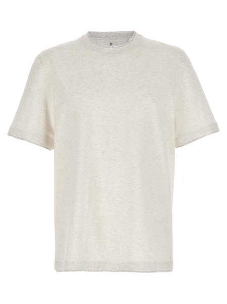 Brunello Cucinelli Logo-Embroidered Crewneck T-Shirt