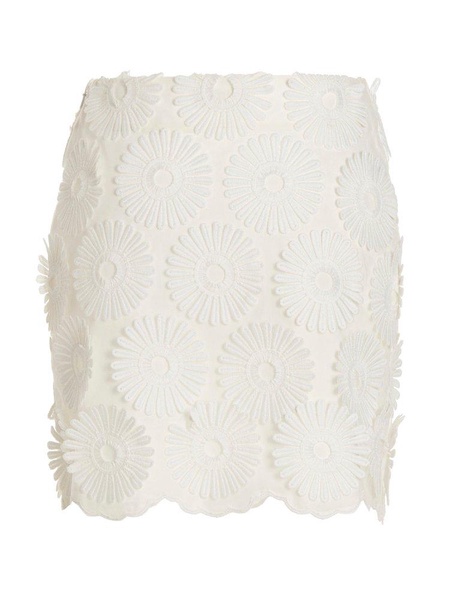 Elie Saab Floral Embroidered A-Line Mini Skirt