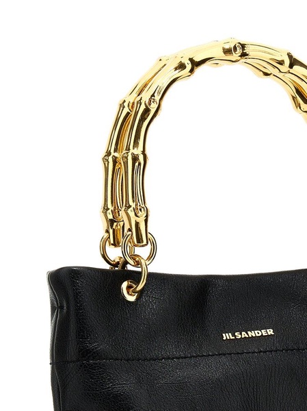 Jil Sander Bamboo-Style Handles Small Tote Bag