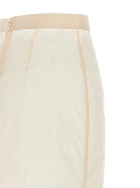 Maison Margiela High Waisted Semi Sheer Midi Skirt