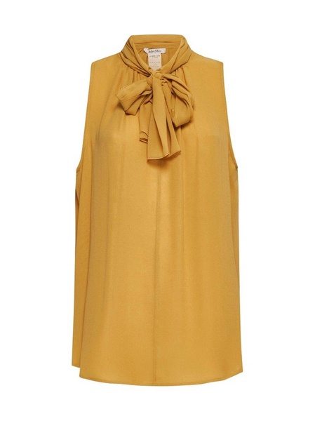 Max Mara Pussy-Bow Sleeveless Top