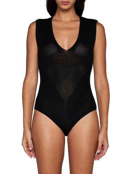 Wolford Aurora Rib Net Bodysuit