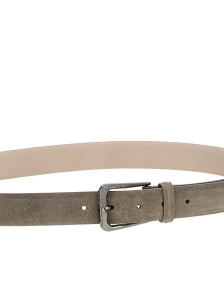 Brunello Cucinelli Logo Embossed Buckled Belt