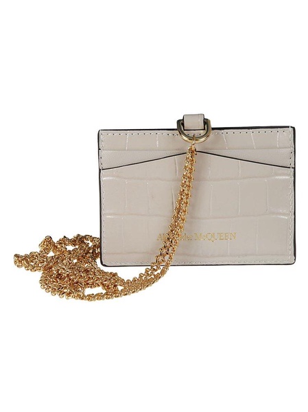 Alexander McQueen Skull-Embellished Chain-Linked Neck Wallet