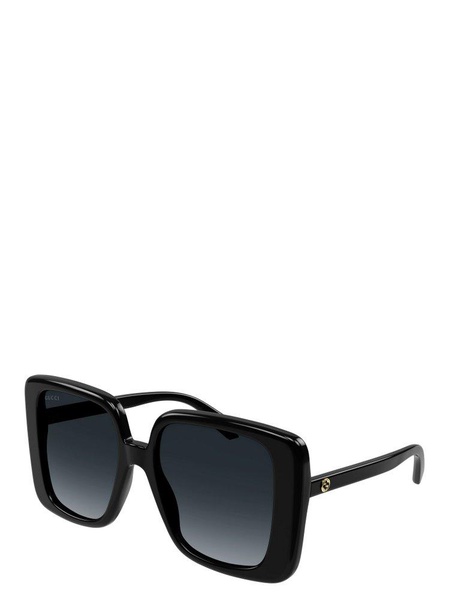 black oversize square-frame sunglasses 