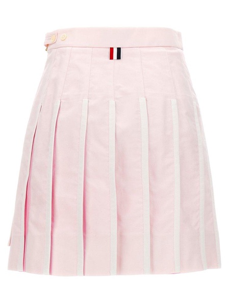 Pleated Oxford Skirt Skirts Pink