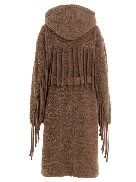 Stella McCartney Fringed Belted Mid-Length Coat