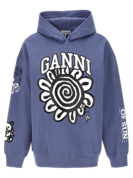 logo-print organic cotton hoodie