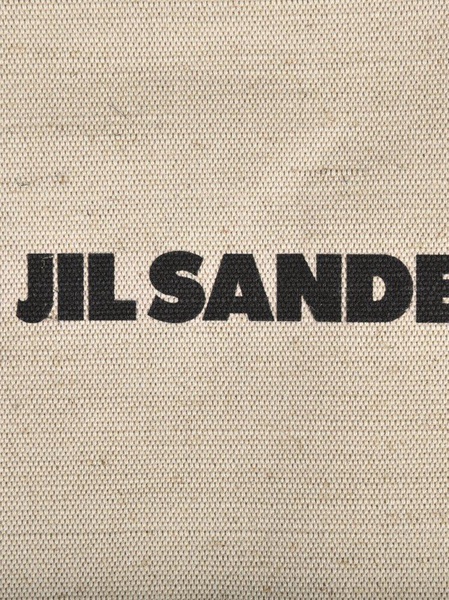 Jil Sander Logo Printed Large Tote Bag