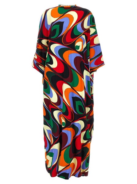 PUCCI Pattern-Printed Open-Back Maxi Dress