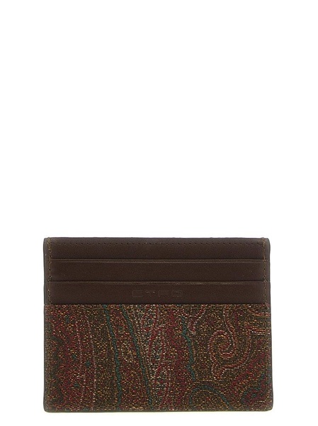 Paisley Jacquard Cardholder With Pegaso Logo