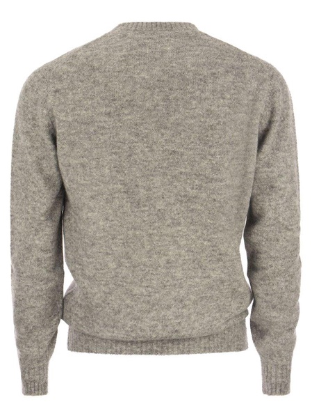 Crew-neck Sweater In Alpaca Cotton And Wool