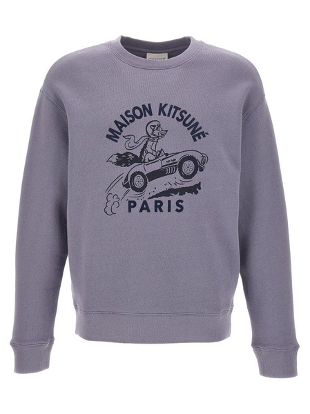 Maison Kitsuné Racing Fox Printed Crewneck Sweatshirt