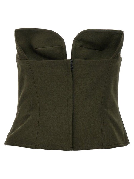 Max Mara Cacao Strapless Bustier