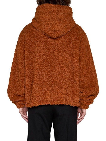 Marni Zip-Up Drastring Faux-Fur Jacket