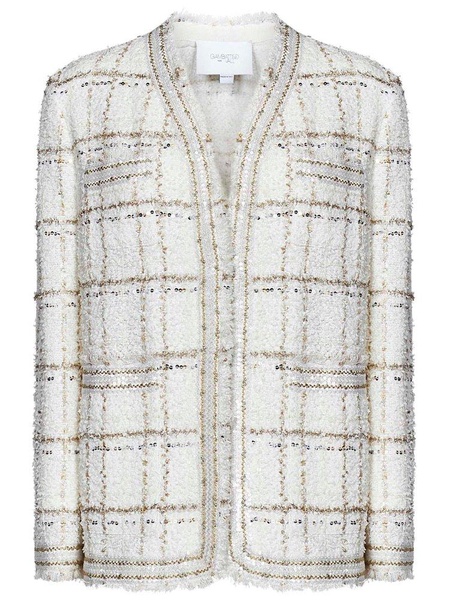 Giambattista Valli Check-Pattern Sequinned Tweed Jacket