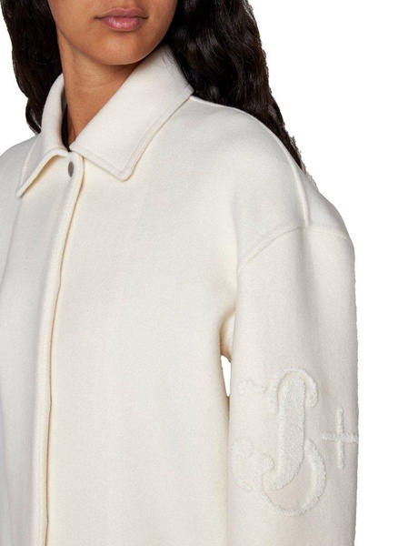 Jil Sander Logo Embroidered Spread-Collared Jacket