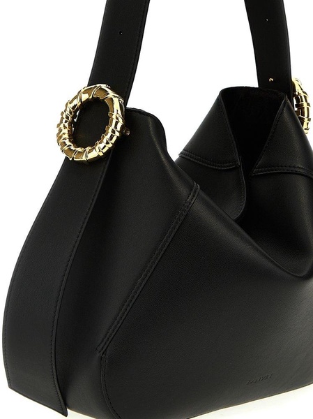 Lanvin Logo Embossed Melodie Hobo Bag