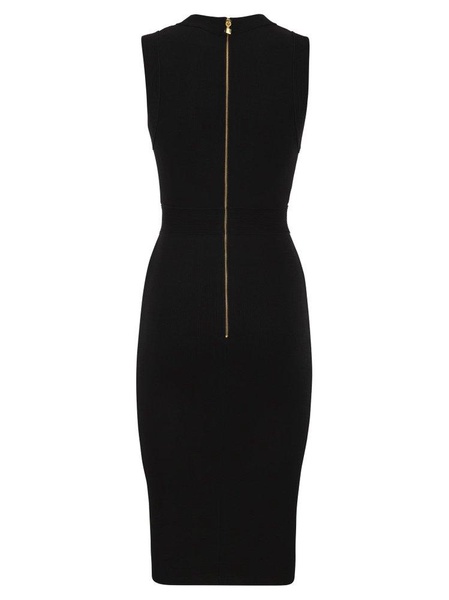 Elisabetta Franchi Viscose Midi Dress With Twin Buttons