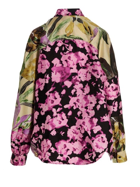 Dries Van Noten Floral Printed Button-Up Shirt