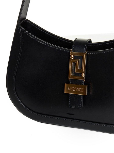 Versace Greca Goddess Logo Plaque Small Shoulder Bag