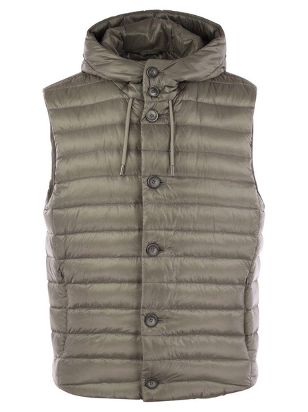 Herno Sleeveless Hooded Down Jacket