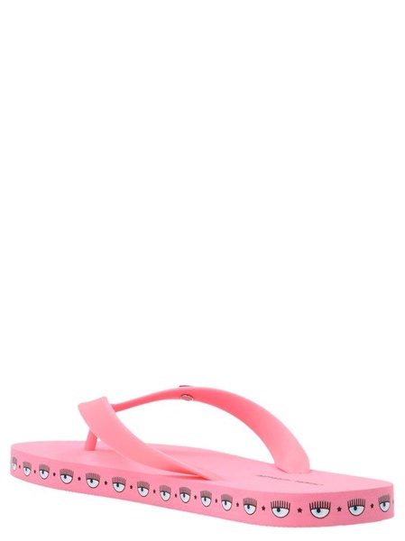 Chiara Ferragni Logomania Flip Flops