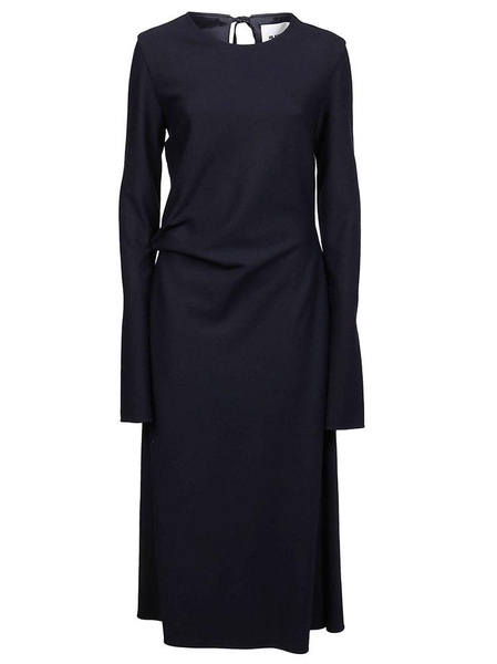 Jil Sander Rear Bow Detail Long Sleeve Dress