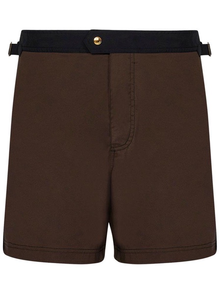 Tom Ford Waist Tab Detailed Swim Shorts