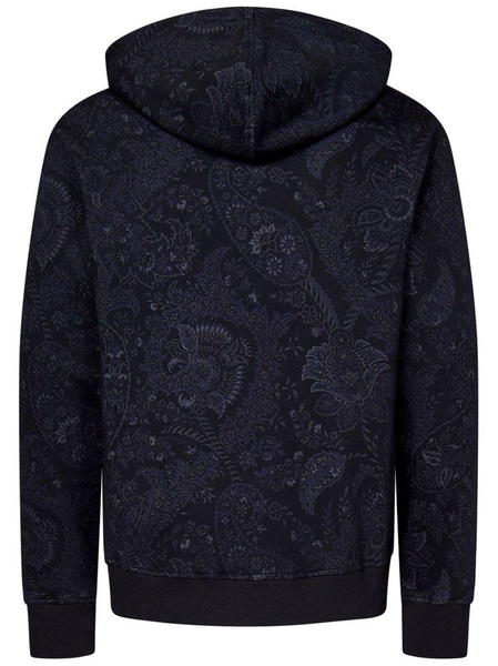 Etro Paisley Printed Drawstring Zip-Up Hoodie