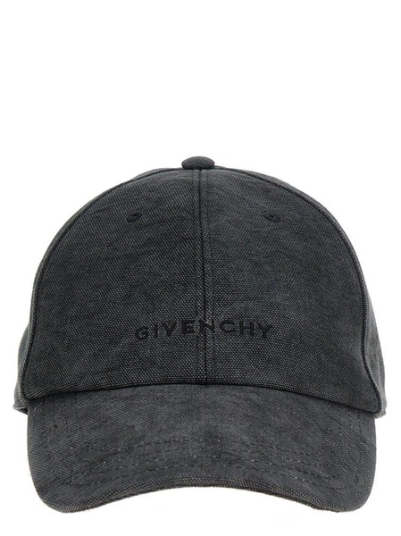 Givenchy Logo Embroidered Denim Baseball Cap