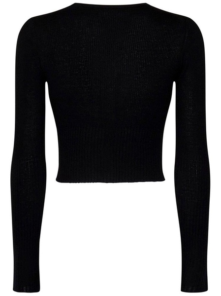 Max Mara Studio Feriale Crewneck Cropped Cardigan