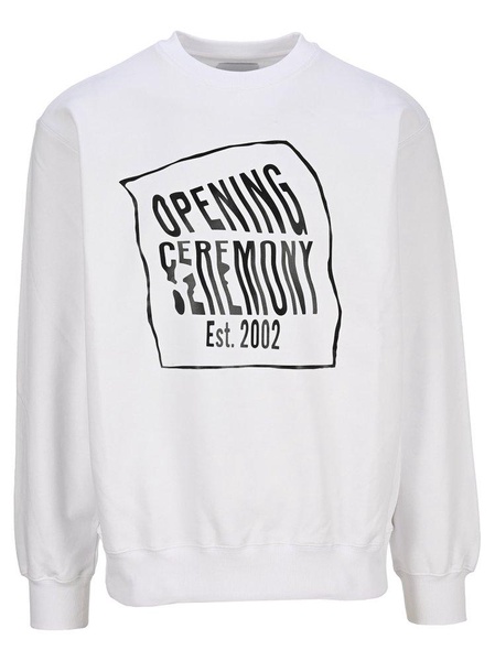 Opening Ceremony Warped Logo Printed Sweatshirt