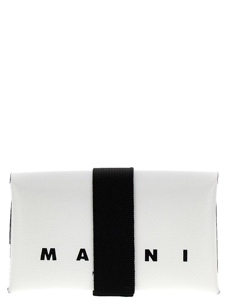 Logo Wallet Wallets, Card Holders White/Black