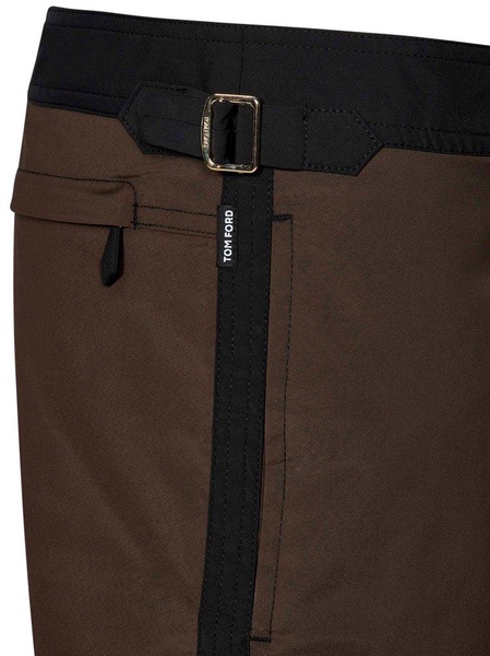 Tom Ford Waist Tab Detailed Swim Shorts