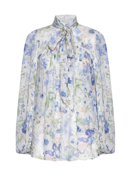 Zimmermann Natura Floral-Printed Long-Sleeved Blouse