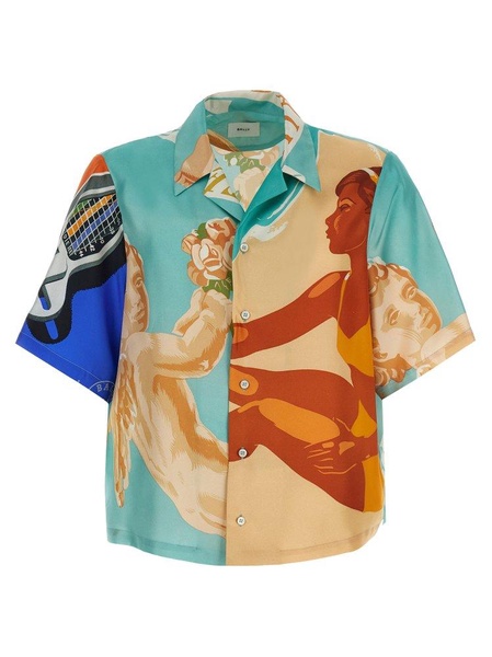 Bally Graphic Printed Silk Shirt