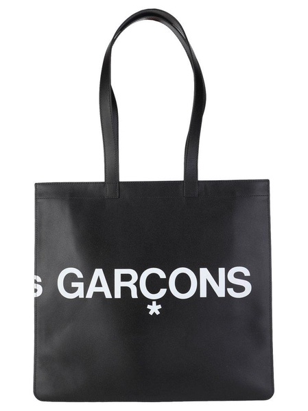 Comme des Garçons Wallet Huge Logo Printed Tote Bag